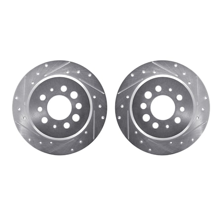 Rotors-Drilled And Slotted-SilverZinc Coated, 7002-27032